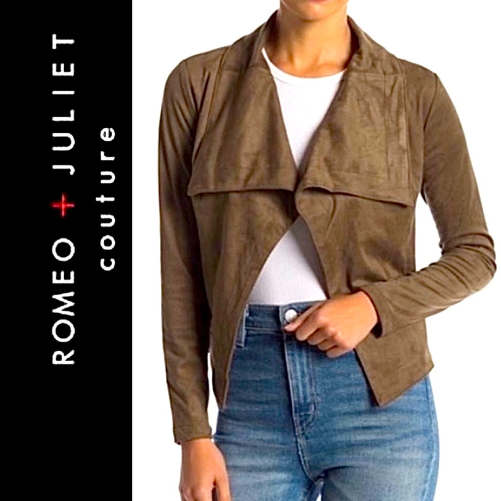 NWT Romeo & Juliet Couture Microsuede Olive Jacket